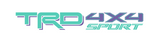 Logo of TRD 4x4 Sport featuring bold lettering and a dynamic design, representing off-road performance and adventure.