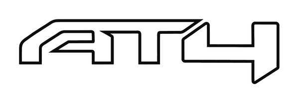 Black and white logo with 'ATH' on a white background
