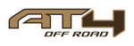 Logo with 'AT4' and 'OFF ROAD' text in brown & tan on a white background