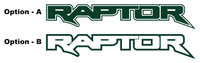 Ford Raptor single color decals from sticker joint