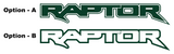 Ford Raptor single color decals from sticker joint