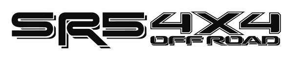 SR5 4x4 offroad single color bedside decal from sticker joint