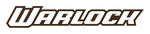 Stylized text logo reading "Warlock" in bold, angular brown letters on a white background.