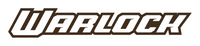 Stylized text logo reading "Warlock" in bold, angular brown letters on a white background.
