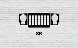 XK Jeep grille vinyl decal from sticker joint