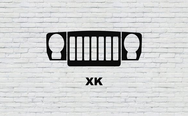 XK Jeep grille vinyl decal from sticker joint