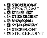 Instagram Name Decals from Sticker Joint