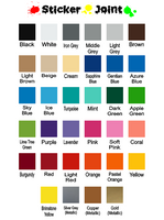 Vinyl decal color chart from www.stickerjoint.shop