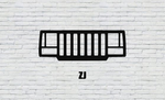 ZJ Jeep Grille Decal from Sticker Joint