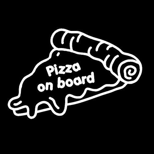 Pizza On Board Decal from Sticker Joint